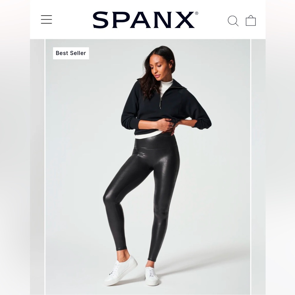 2HP 🎉 NWT SPANXshape Faux Leather Leggings